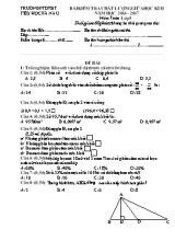 Đề kiểm tra chất lượng giữa học kì II môn Toán lớp 5 - Năm học 2016-2017 - Trường Tiểu học Na Ư